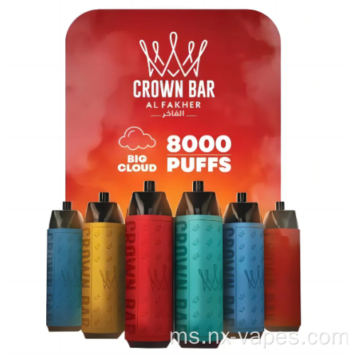 Harga Borong Al Fakher Crown Bar 8000 Puffs
